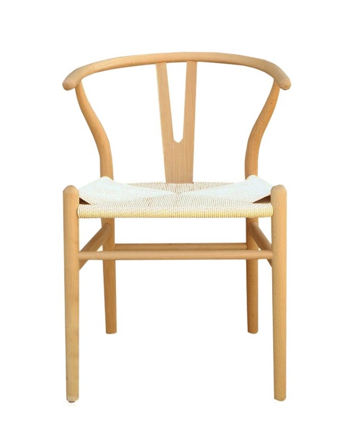 Silla WISH, madera de haya, natural, fibra trenzada