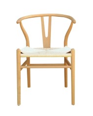 Silla WISH, madera de haya, natural, fibra trenzada