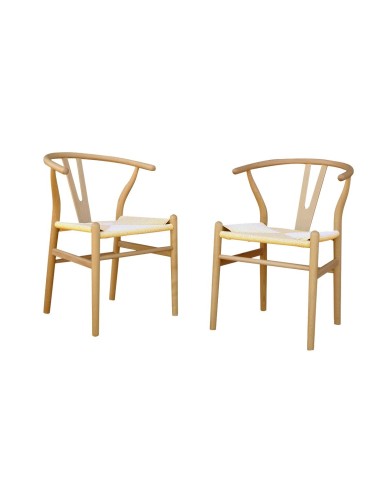 Silla WISH, madera de haya, natural, fibra trenzada