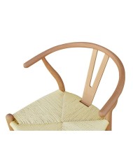Silla WISH, madera de haya, natural, fibra trenzada