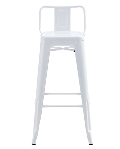 Taburete TOL R1 EK, apilable, acero, blanco