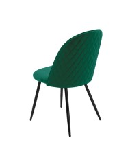 Silla MAGDA NEW, metal, tapizado velvet verde