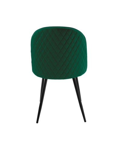 Silla MAGDA NEW, metal, tapizado velvet verde
