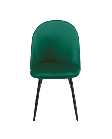 Silla MAGDA NEW, metal, tapizado velvet verde