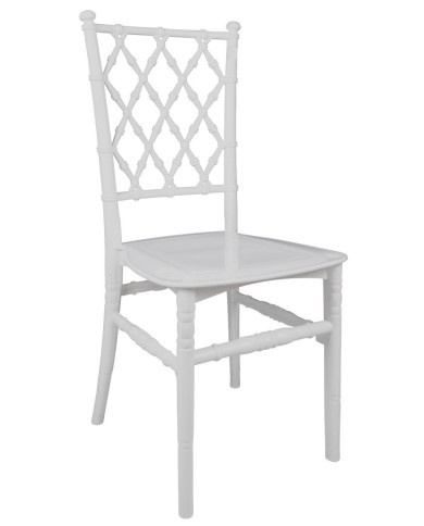 Silla TRENZA, apilable, polipropileno blanco