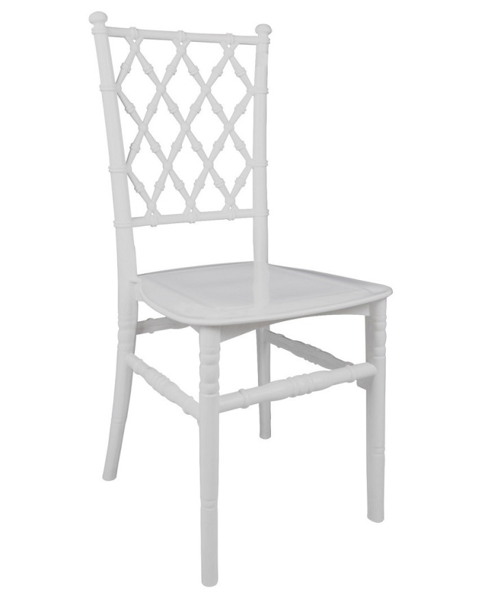 Silla TRENZA, apilable, polipropileno blanco