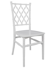 Silla TRENZA, apilable, polipropileno blanco