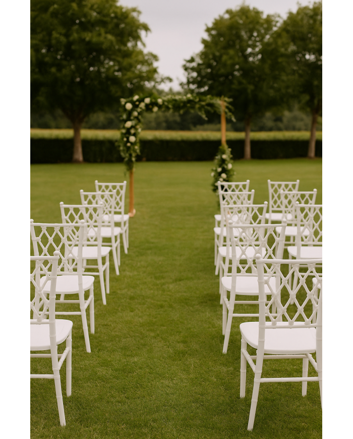 Silla TRENZA, apilable, polipropileno blanco