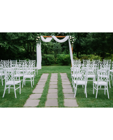 Silla TRENZA, apilable, polipropileno blanco