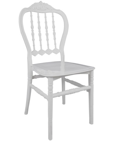 Silla LIRA, apilable, polipropileno blanco