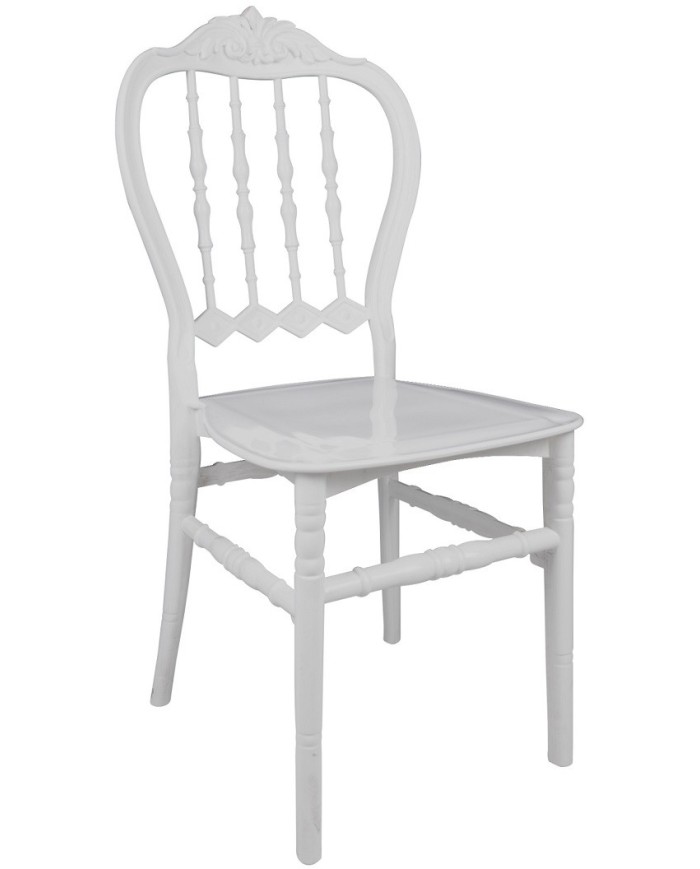 Silla LIRA, apilable, polipropileno blanco