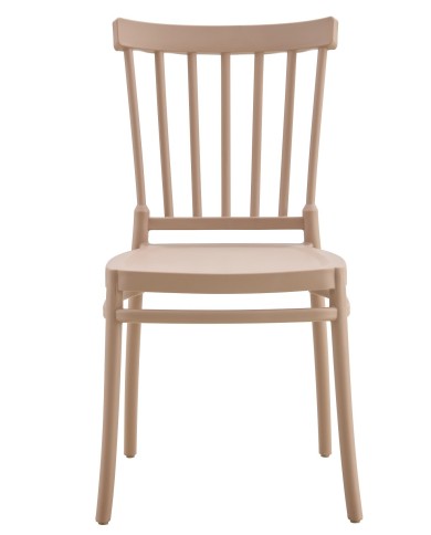 Silla MILOS NEW, apilable, tratamiento anti UV, polipropileno tórtora - Nuevo diseño ver MILOS 43 -