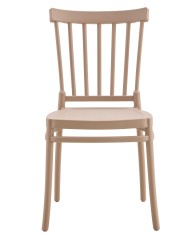 Silla MILOS NEW, apilable, tratamiento anti UV, polipropileno tórtora - Nuevo diseño ver MILOS 43 -