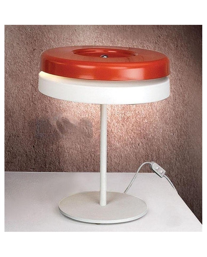 Lámpara DUBHE, sobremesa, rojo - blanco