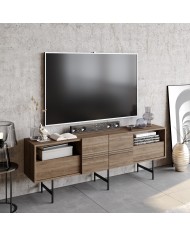 Mueble de TV SIMON, biIaminado nogal, 180 cms.