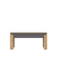 Mesa baja PHILIPPA, biIaminado roble con gris oscuro, 90 cms.