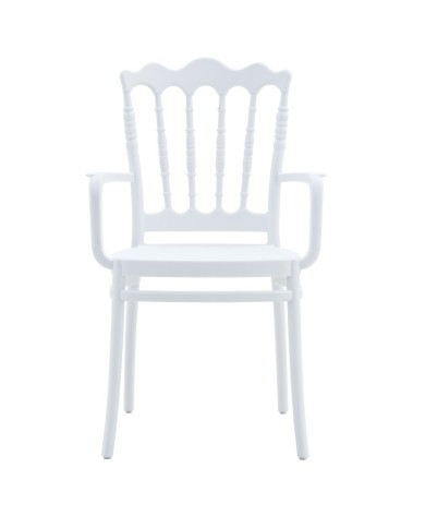 Sillón WEDDING, apilable, polipropileno blanco