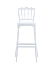 Taburete WEDDING, tratamiento anti UV, polipropileno blanco