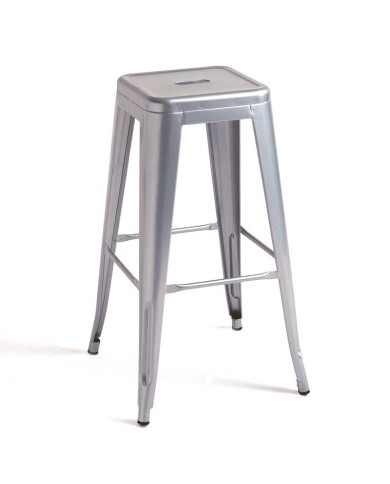 Taburete TOL EK LIMITED, acero, gris plata