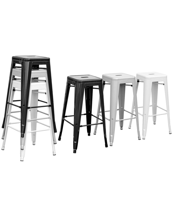 Taburete TOL EK LIMITED, acero, gris plata