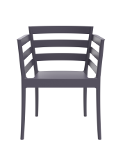 Sillón SALERNO, apilable, polipropileno antracita