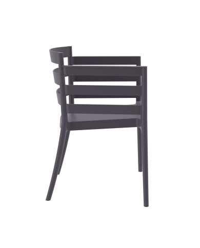 Sillón SALERNO, apilable, polipropileno antracita