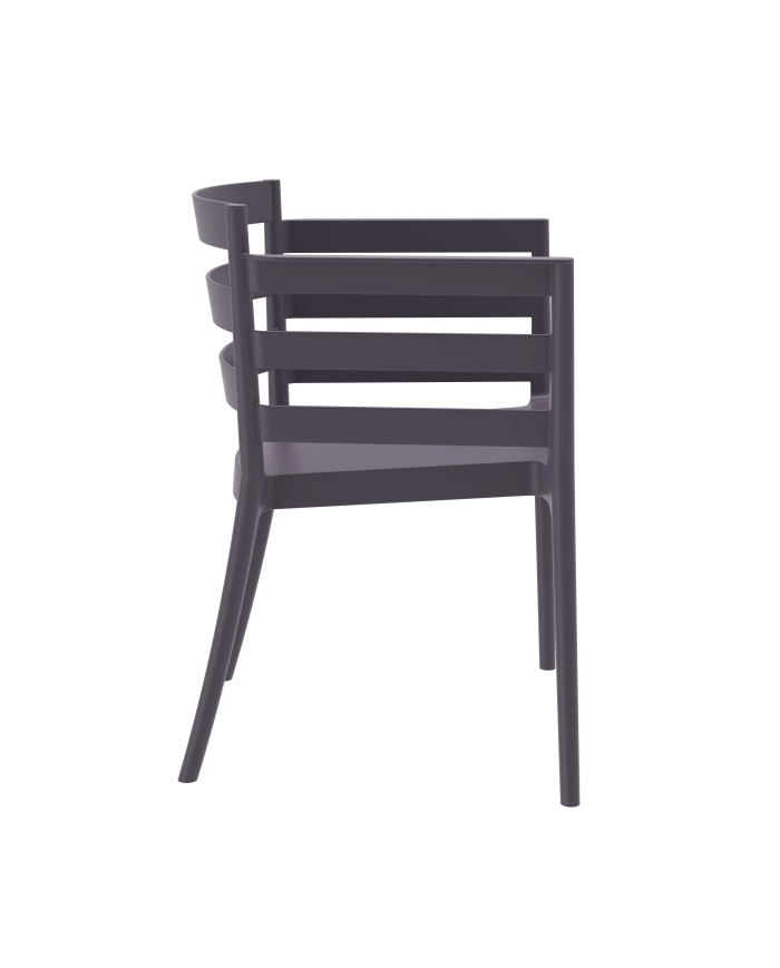 Sillón SALERNO, apilable, polipropileno antracita