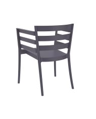 Sillón SALERNO, apilable, polipropileno antracita