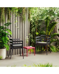 Sillón SALERNO, apilable, polipropileno antracita