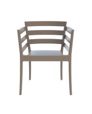 Sillón SALERNO, apilable, polipropileno marrón light