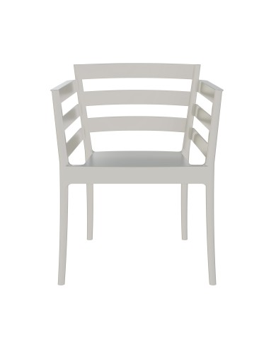 Sillón SALERNO, apilable, polipropileno gris pálido