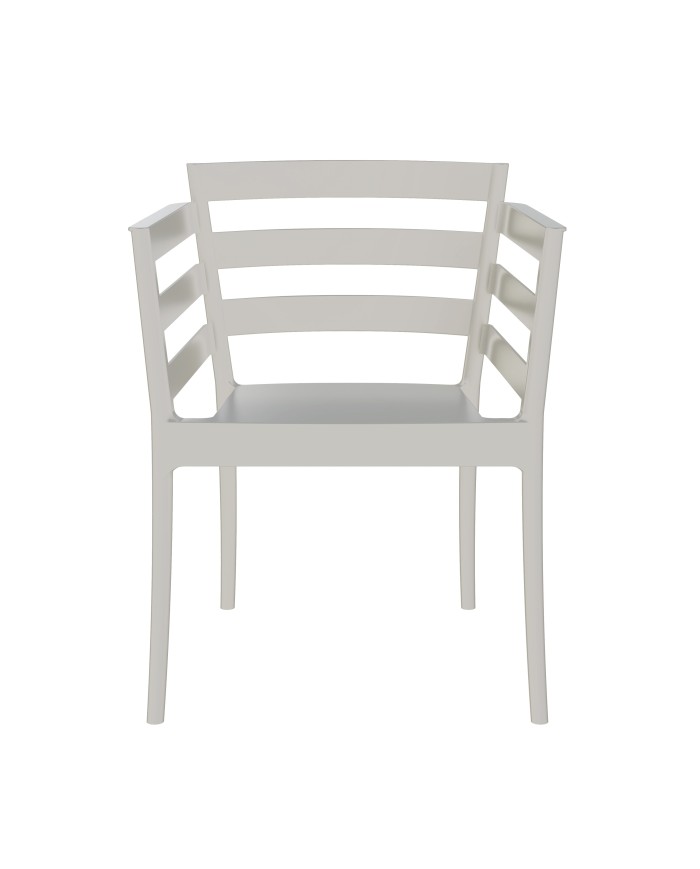 Sillón SALERNO, apilable, polipropileno gris pálido