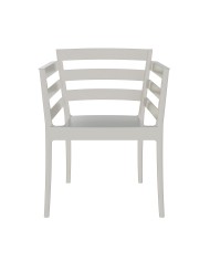 Sillón SALERNO, apilable, polipropileno gris pálido