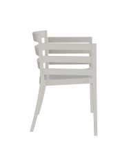 Sillón SALERNO, apilable, polipropileno gris pálido