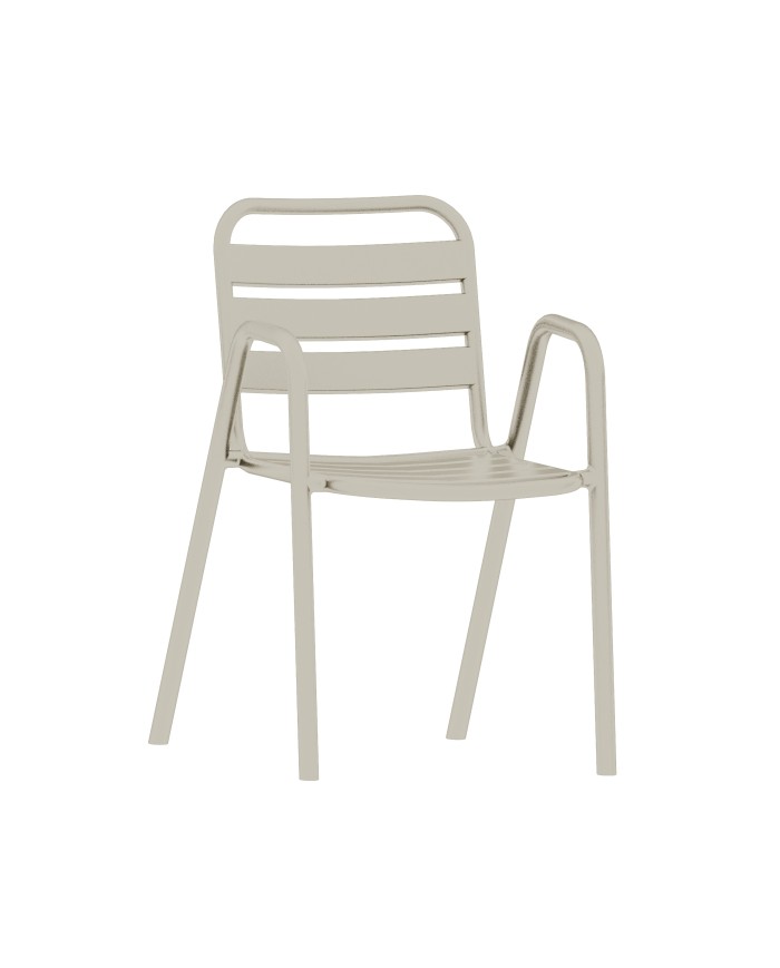 Sillón TROPICANA, apilable, polipropileno gris pálido