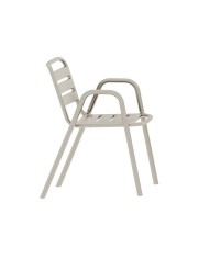 Sillón TROPICANA, apilable, polipropileno gris pálido