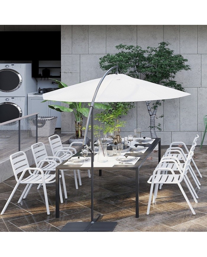 Sillón TROPICANA, apilable, polipropileno gris pálido