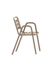 Sillón TROPICANA, apilable, polipropileno marrón light