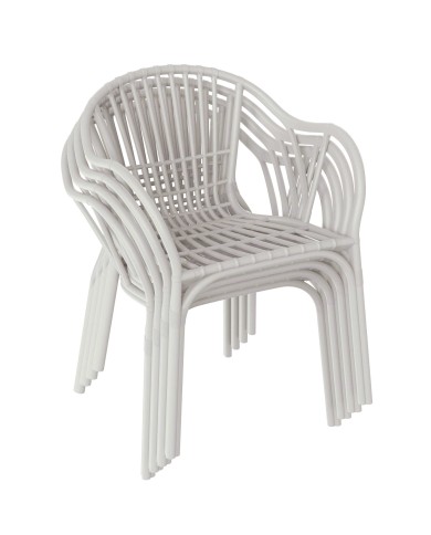 Sillón AMALFI, apilable, polipropileno gris pálido