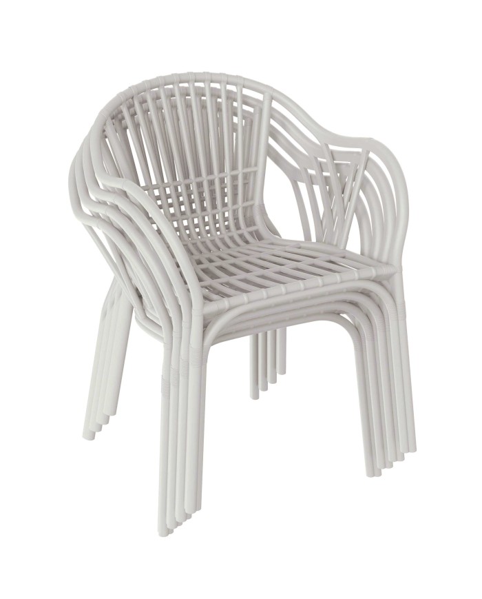 Sillón AMALFI, apilable, polipropileno gris pálido