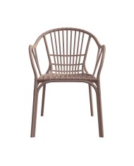 Sillón AMALFI, apilable, polipropileno marrón light