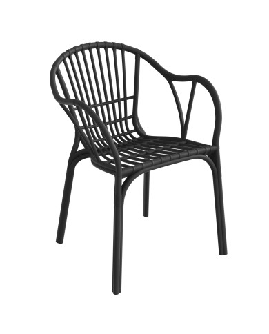 Sillón AMALFI, apilable, polipropileno antracita