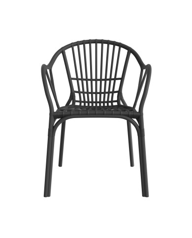 Sillón AMALFI, apilable, polipropileno antracita