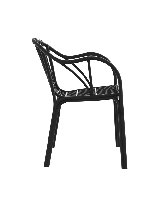 Sillón AMALFI, apilable, polipropileno antracita