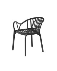 Sillón AMALFI, apilable, polipropileno antracita