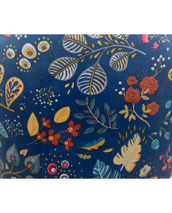 Silla CARNAVAL SKY BLUE, metal, tapizado velvet azul con trasera carnaval