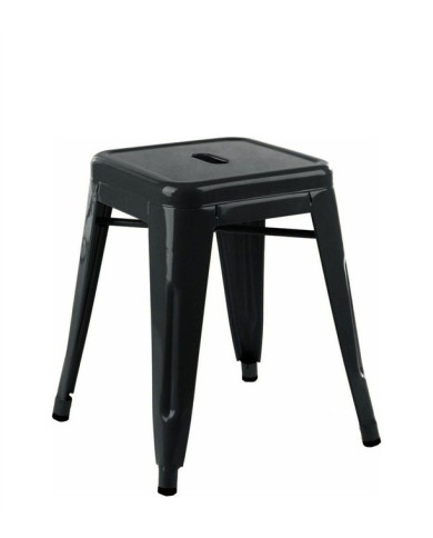 Taburete TOL EK LIMITED 46, bajo, acero, negro