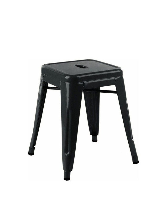 Taburete TOL EK LIMITED 46, bajo, acero, negro