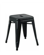 Taburete TOL EK LIMITED 46, bajo, acero, negro