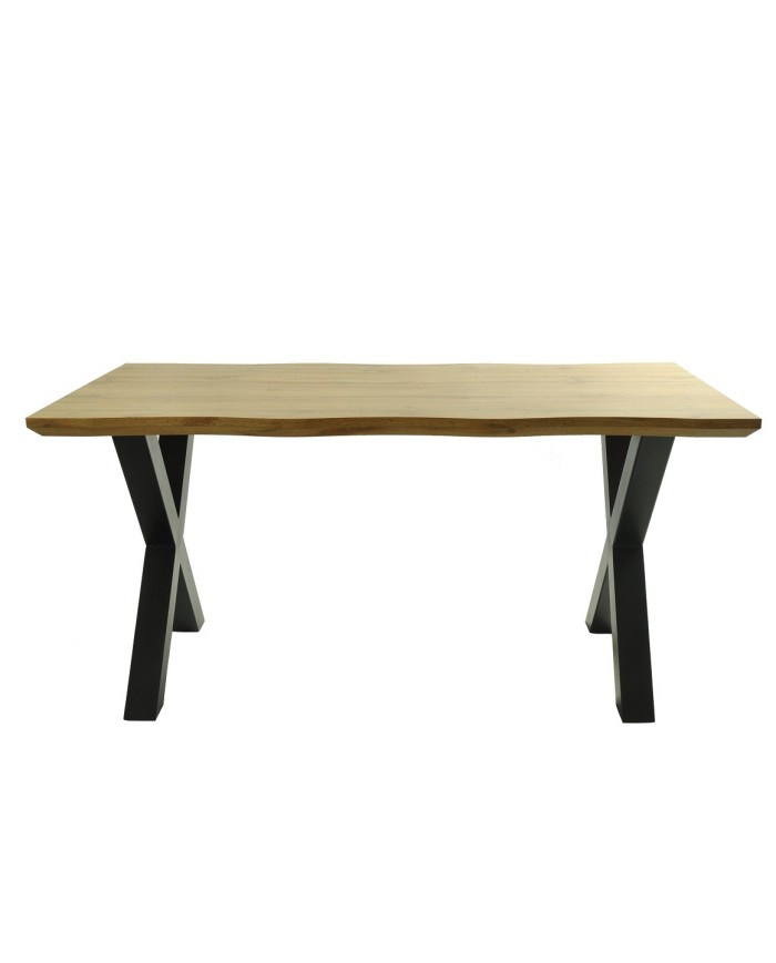 Mesa LERMA 160, metal, negro, tapa DM bilaminado 160 x 90 cms